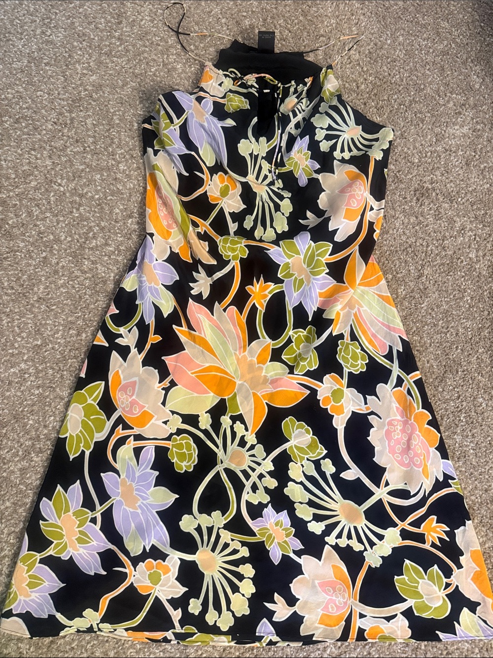 Vintage The Limited Floral silk A-Line Dress